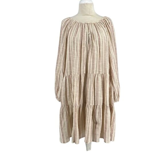 The Great Dress Prairie Tiered Striped Cotton Gauze Dress Medium 2 - Picture 10 of 10